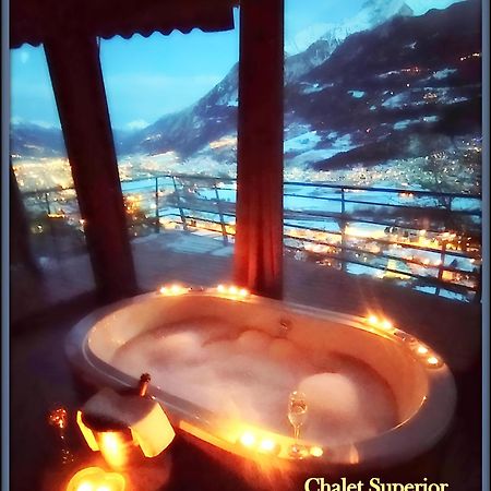 Chalet Con Jacuzzi Vista Montagne Aosta Rom bilde